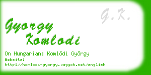 gyorgy komlodi business card