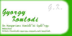 gyorgy komlodi business card